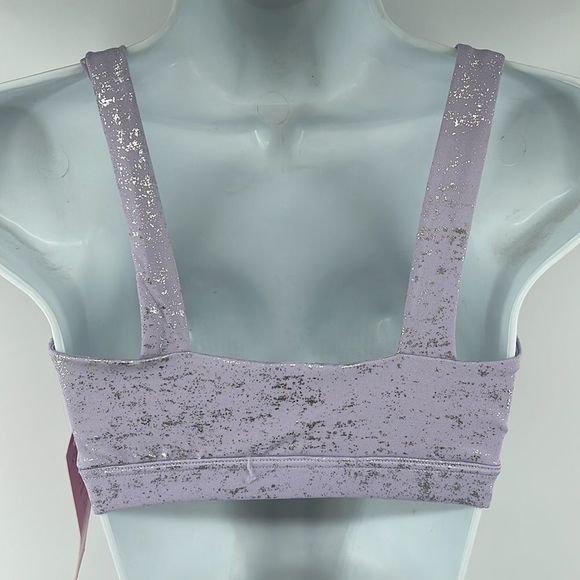 Kyoyo lilac silver twist front sports bra yoga bralette NEW small - Picture 8 of 11